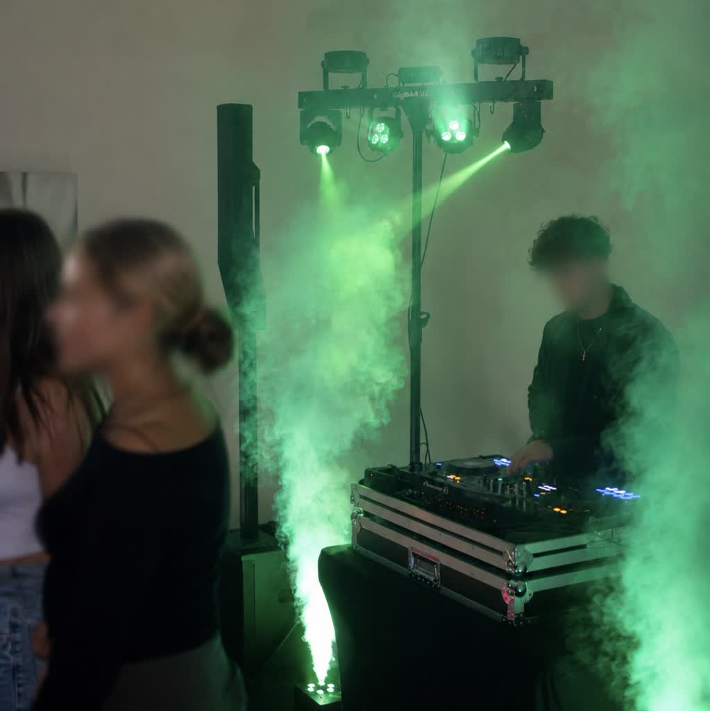 DJ playing to a dancing crowd in Perth
